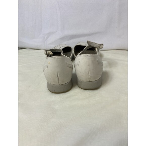 Rockport Women's White Color  Leather Mary Jane Flats  Size 7 Narrow - Picture 5 of 9